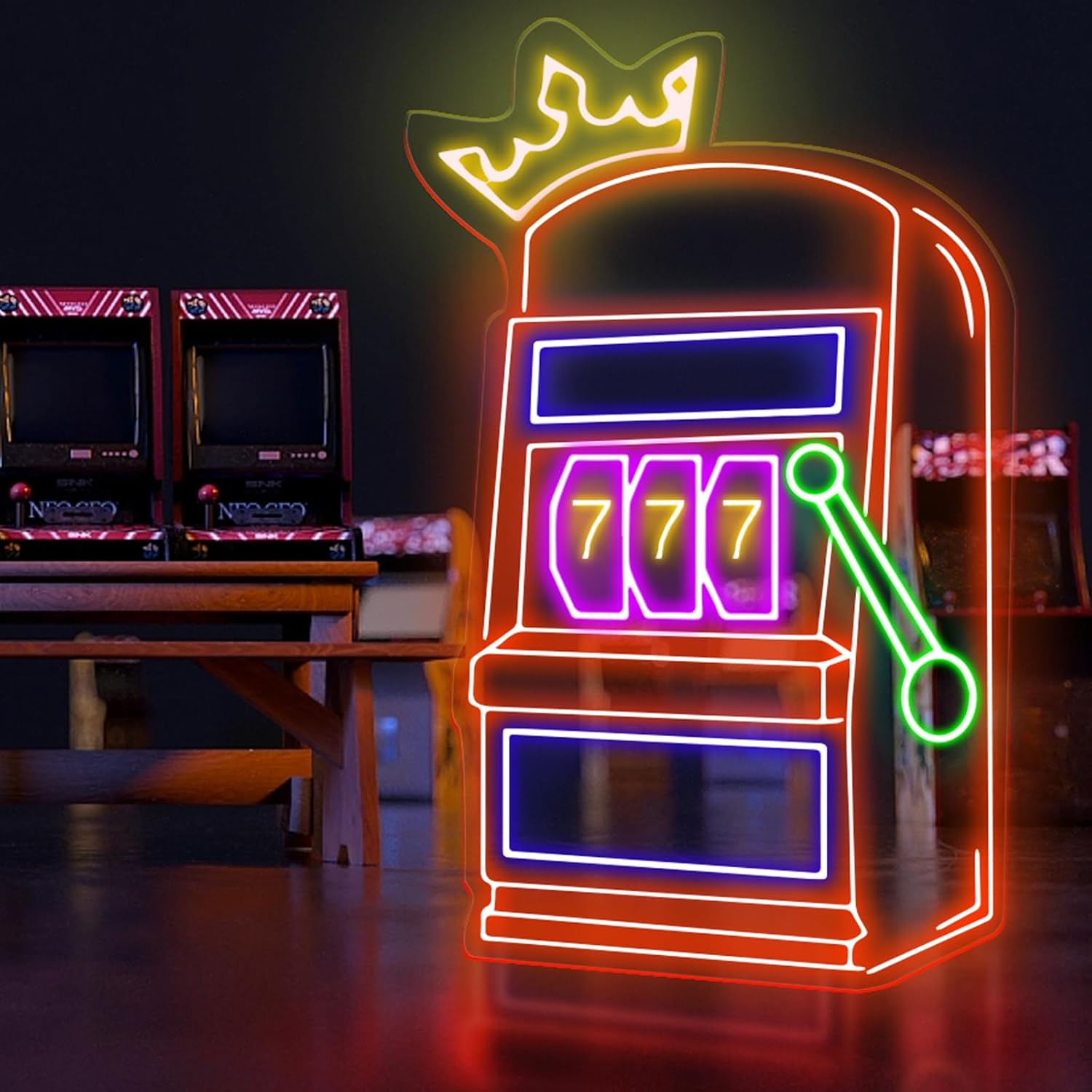 Outdoor Power Garage - Slot Makinesi Neon Tabela Oyun Simgeleri