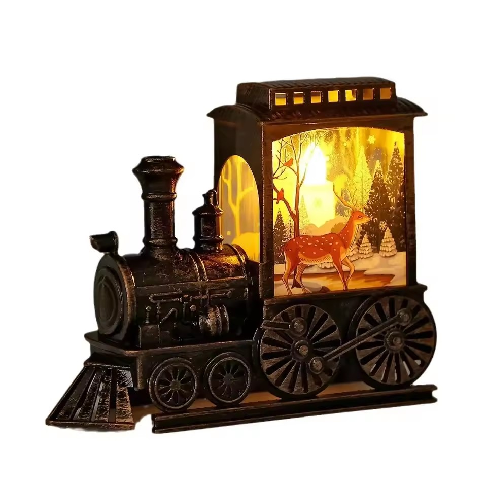 Outdoor Power For Christmas Lights - LED Gece Lambaları Vintage Taşınabilir Tren