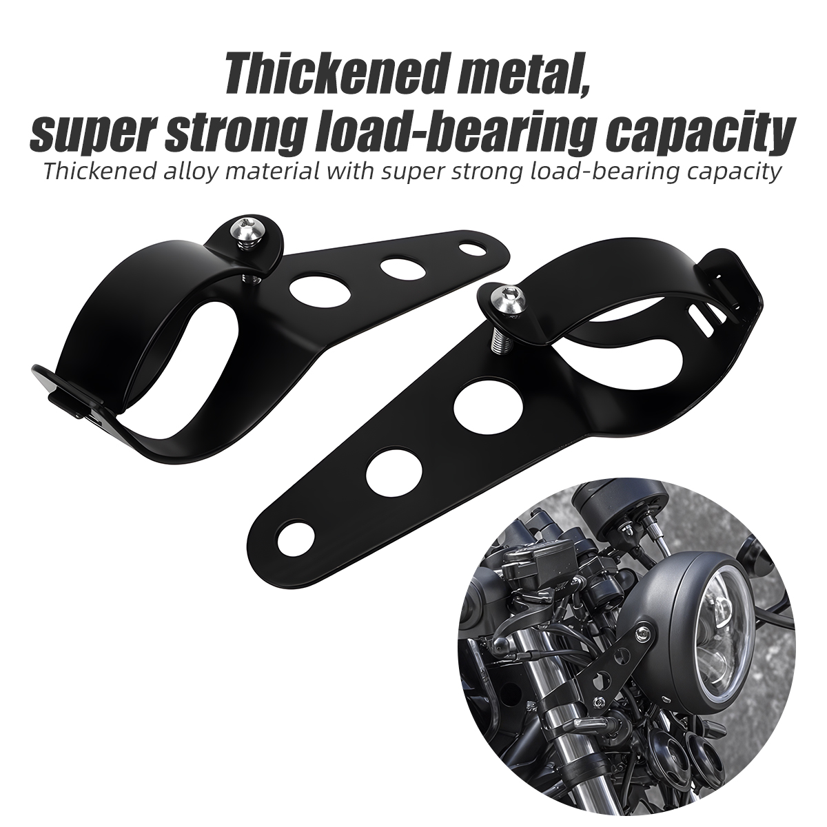 Outdoor Power Usa - Evrensel Motosiklet Far Montaj Braketi 28-36mm