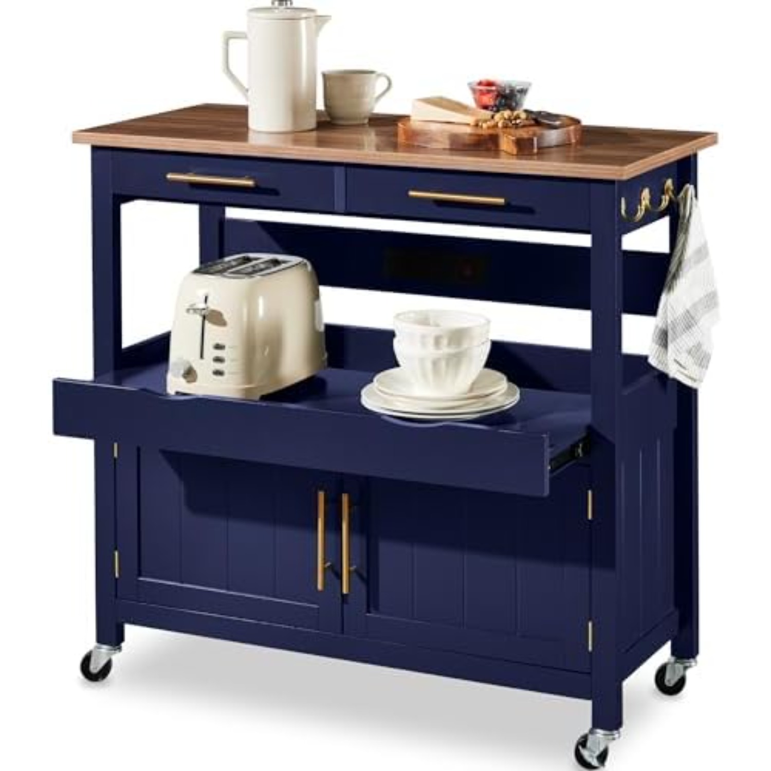 Outdoor Kitchen Power Outlet - 36 inç Büyük Tekerlekli Mutfak Adası