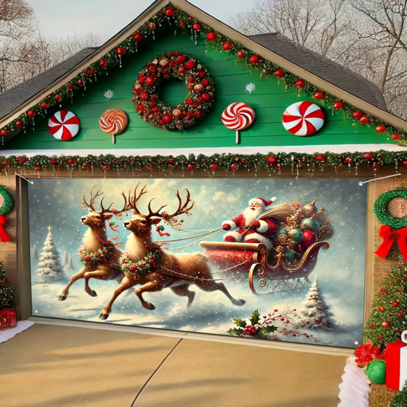 Outdoor Power Garage - 1 adet 2D düz, şenlikli Noel