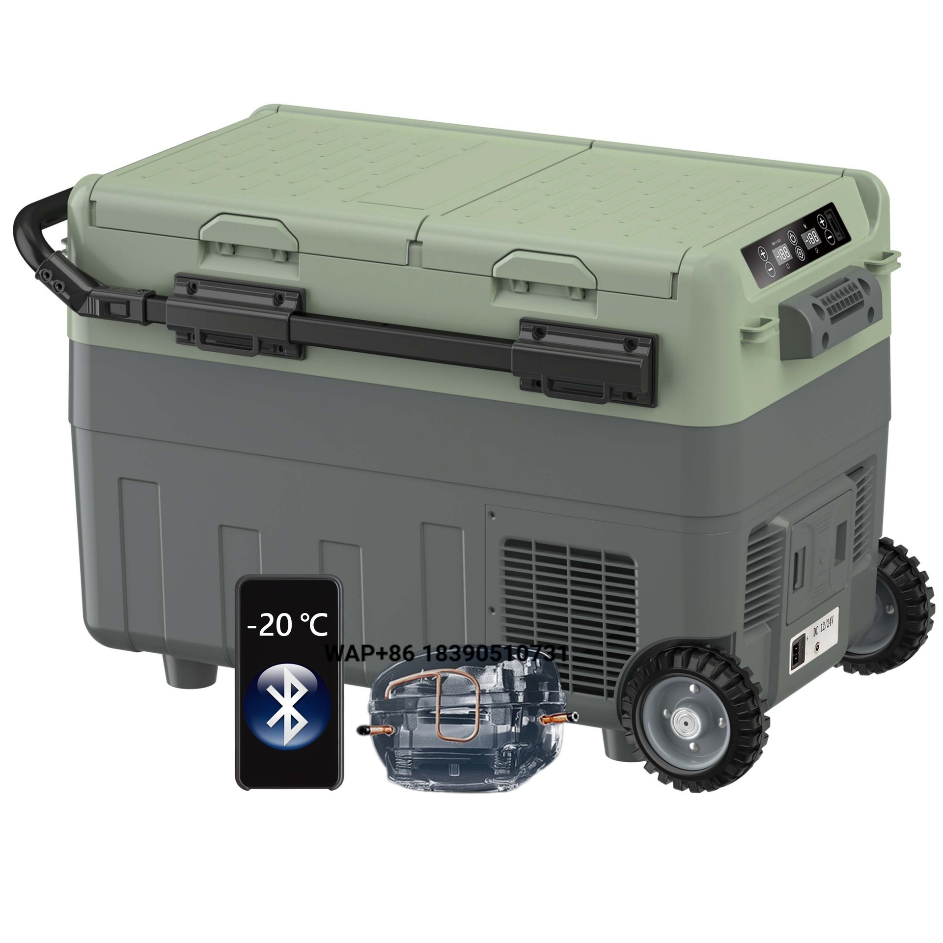 Outdoor Power Wheels - 40L Çift Bölmeli Taşınabilir Açık Hava