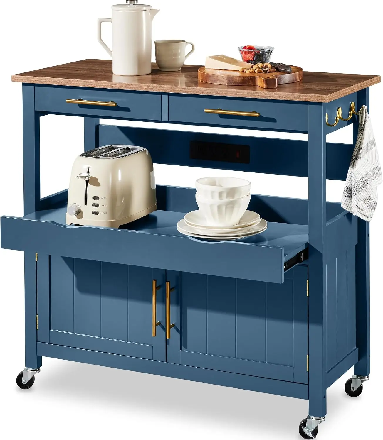 Outdoor Kitchen Power Outlet - 36 inç Büyük Tekerlekli Mutfak Adası