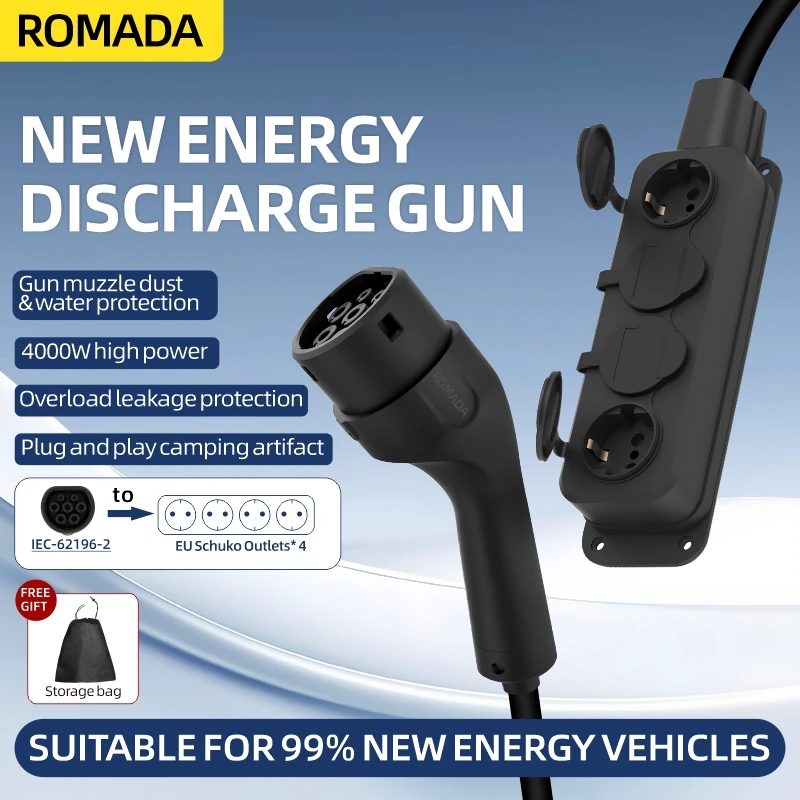 Outdoor Power Usa - Taşınabilir 16A 4KW V2L Kablo Elektrikli