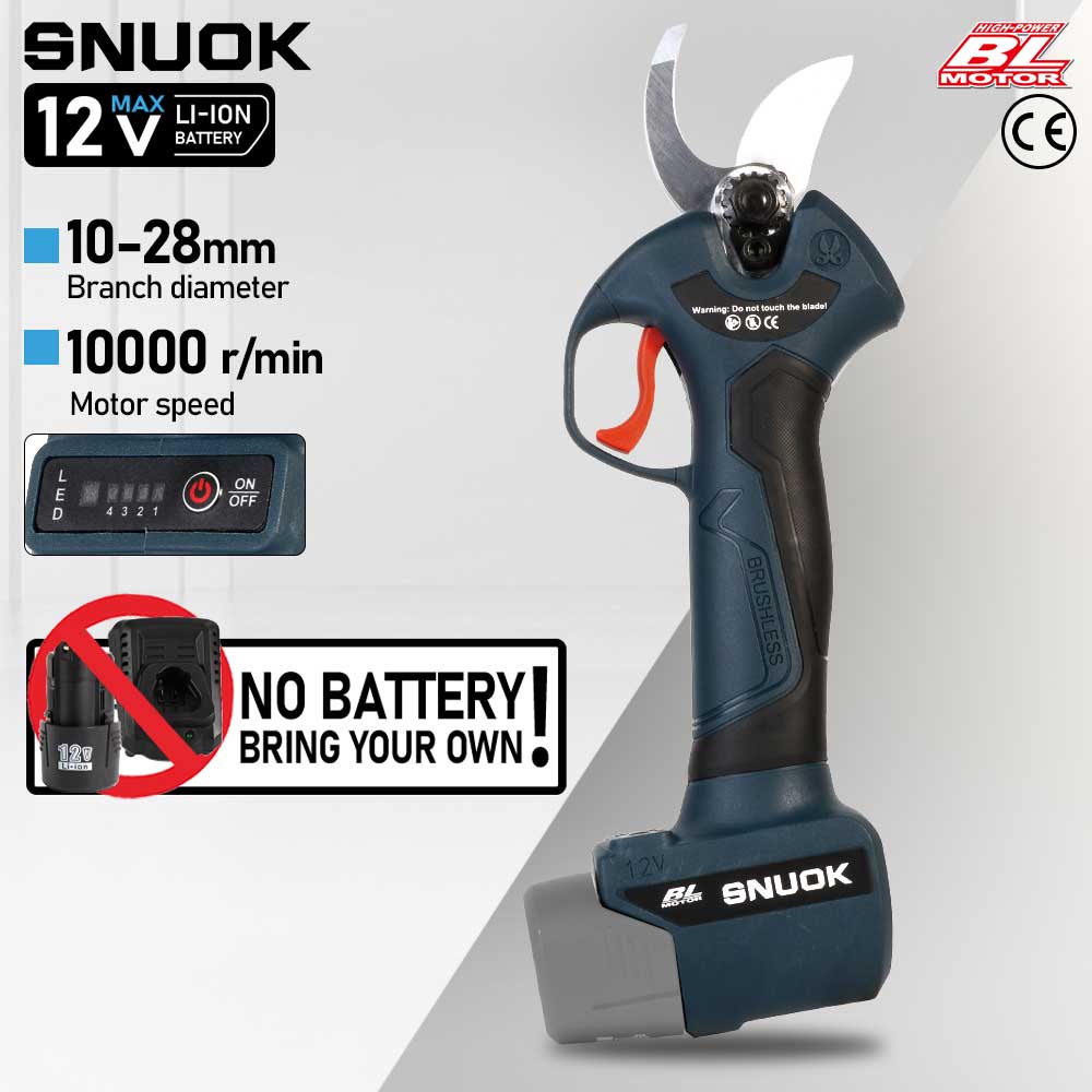 Outdoor Power Usa - SNUOK 12V fırçasız elektrikli budama makası