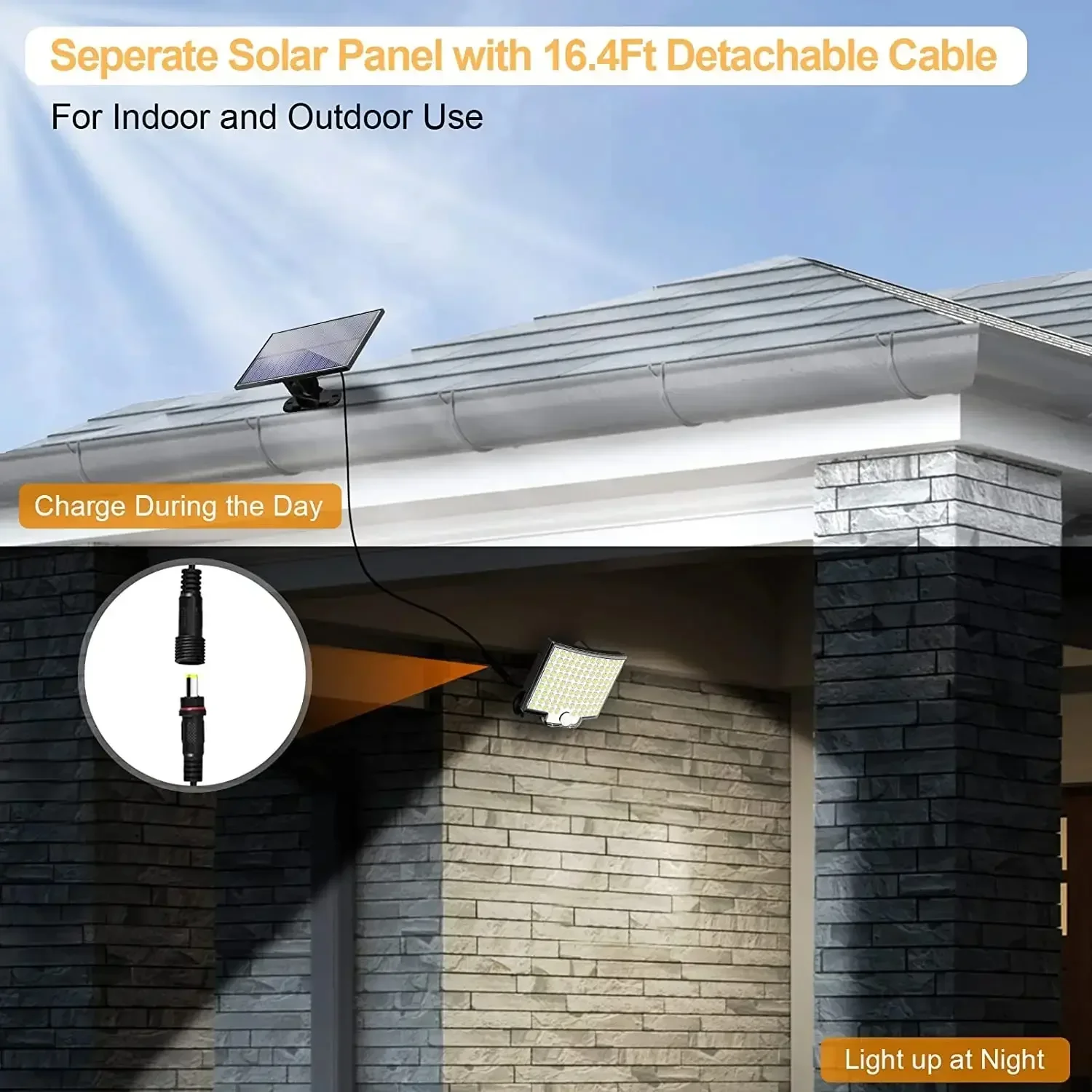 106LED güneş su geçirmez açık  - Outdoor Power Garage incelemesi ve fiyatı