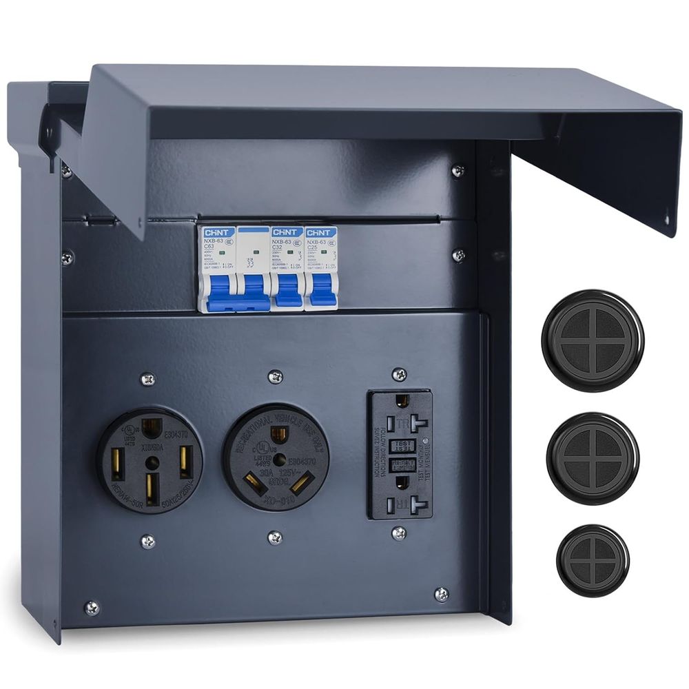 Kesiciye Sahip RV Elektrik Pan - Outdoor Power Receptacle Box incelemesi ve fiyatı