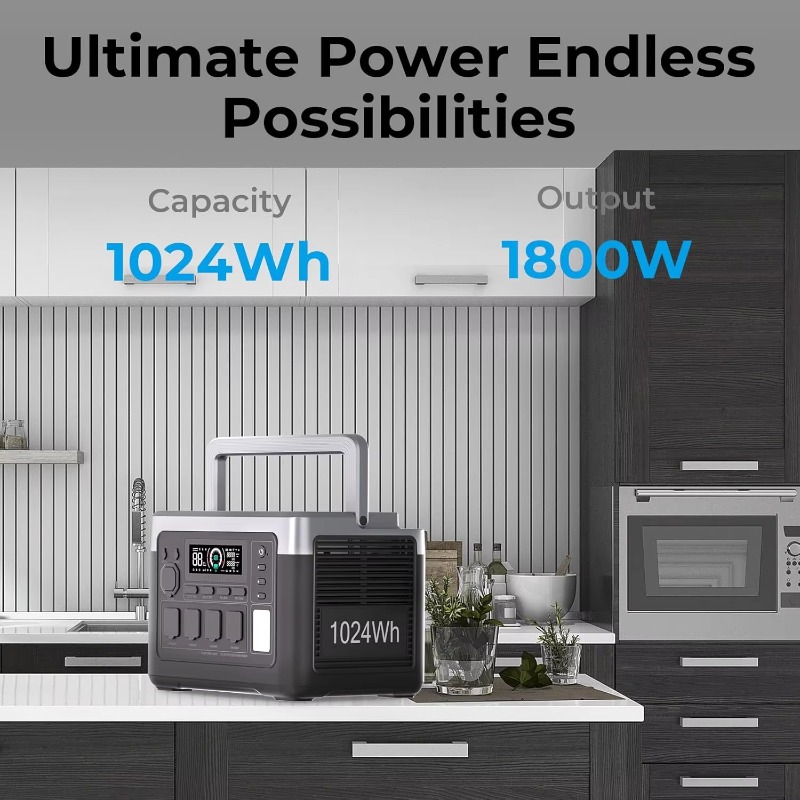 AB ABD Deposu 1800W 1024Wh Ses - Outdoor Power Usa incelemesi ve fiyatı