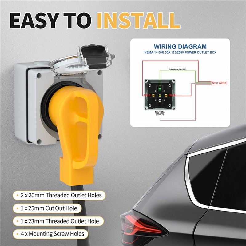 ABZL 6X 50Amp Güç Çıkış Kutusu - Outdoor Power Receptacle Box incelemesi ve fiyatı