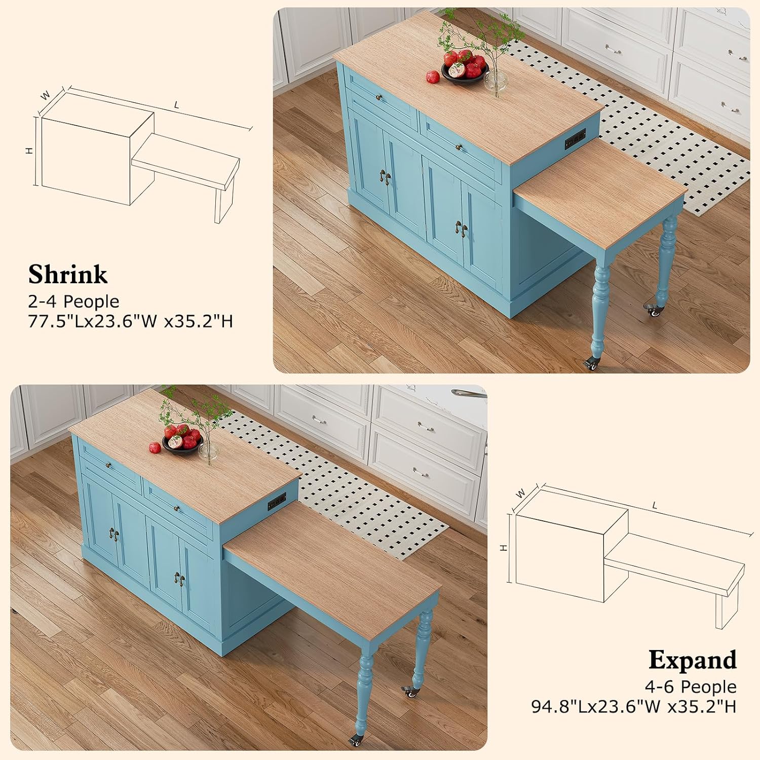 87,5 inç Mutfak Adası, 2-6 Kiş - Outdoor Kitchen Power Outlet incelemesi ve fiyatı
