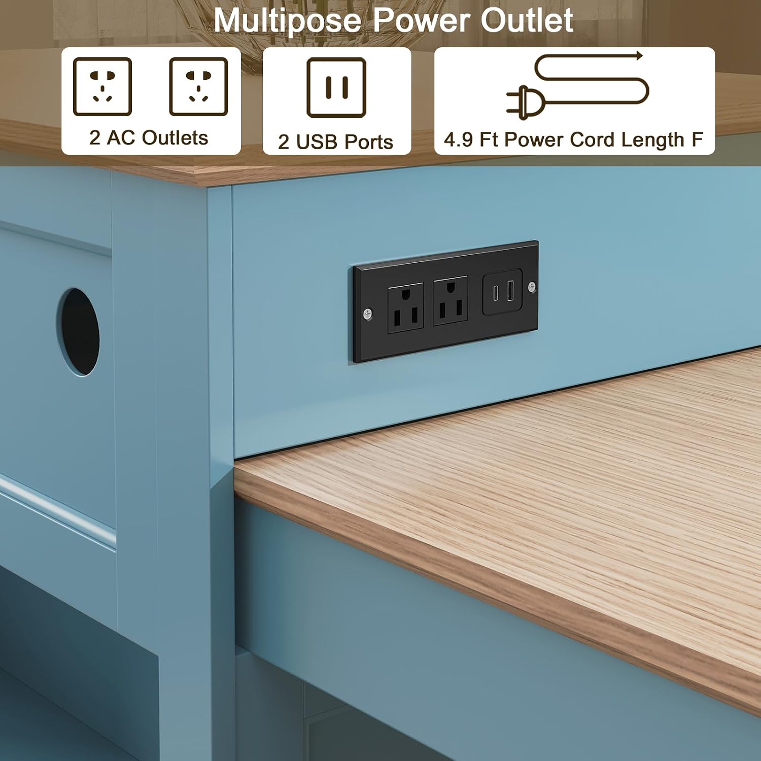 87,5 inç Mutfak Adası, 2-6 Kiş - Outdoor Kitchen Power Outlet incelemesi ve fiyatı