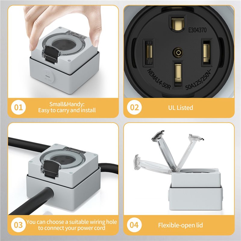 T21C 6X 50Amp Güç Çıkış Kutusu - Outdoor Power Receptacle Box incelemesi ve fiyatı