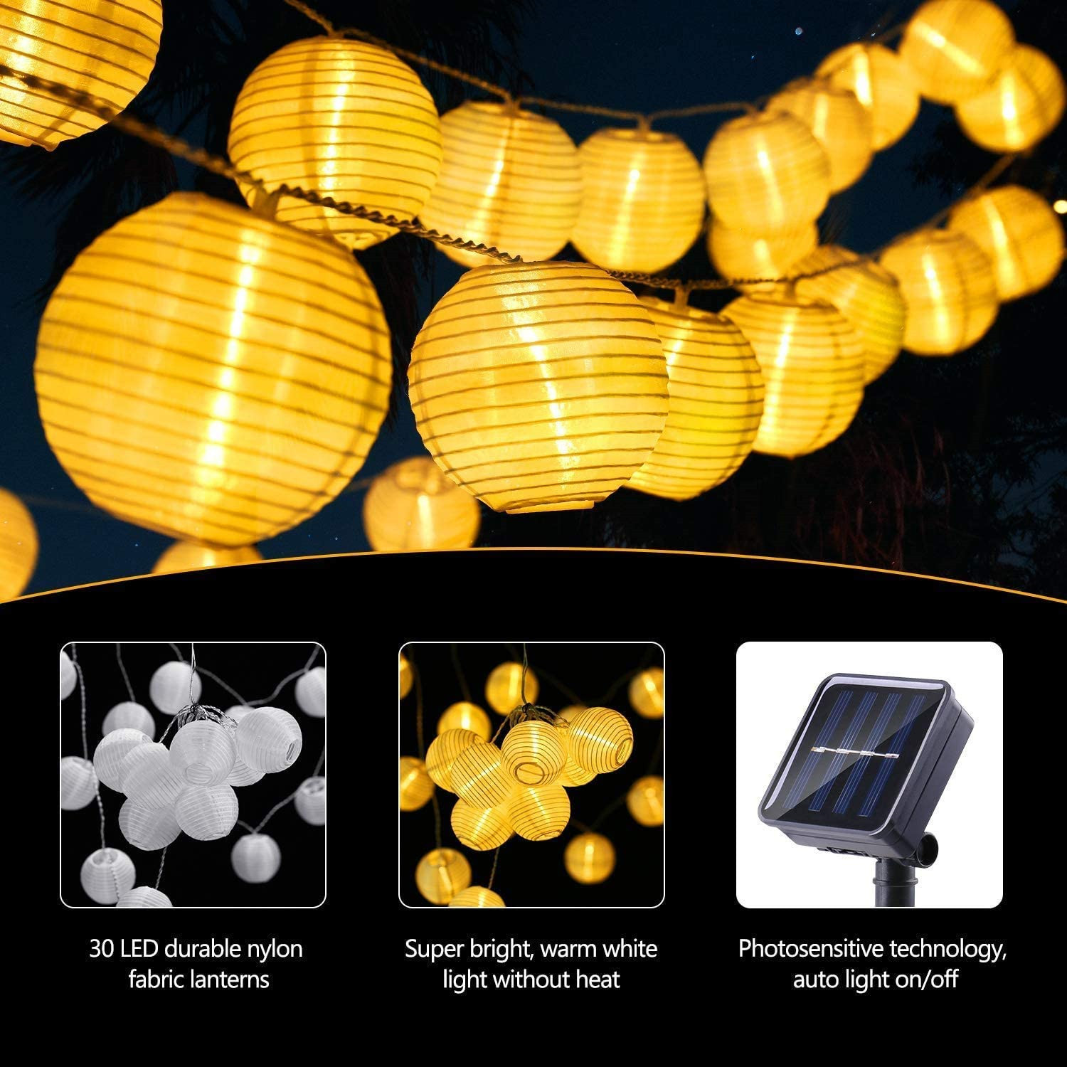 LED Güneş Fener Dize Işıklar A - Outdoor Power For Wedding incelemesi ve fiyatı